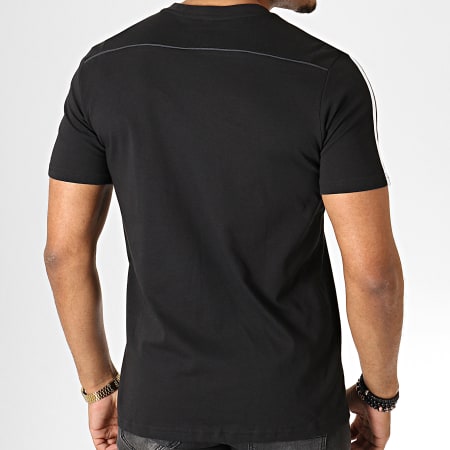 Adidas Sportswear - Tee Shirt A Bandes Juventus DX9131 Noir Blanc Corail Fluo