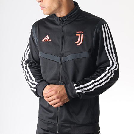 Adidas Sportswear - Ensemble De Survêtement Juventus DX9118 Noir Blanc Corail Fluo