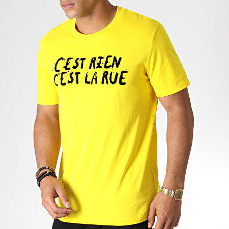 C'est Rien C'est La Rue - Camiseta Flock Amarillo Negro