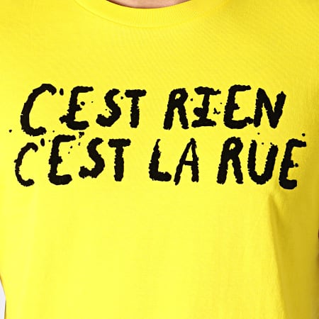 C'est Rien C'est La Rue - Camiseta Flock Amarillo Negro