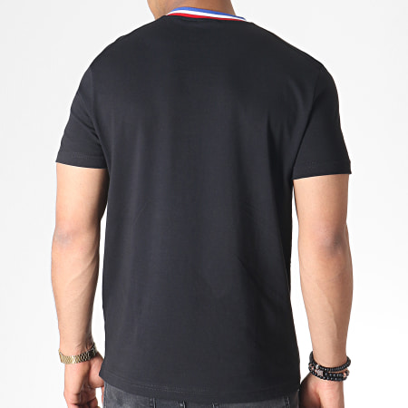 T shirt le coq sportif tricolore noir top
