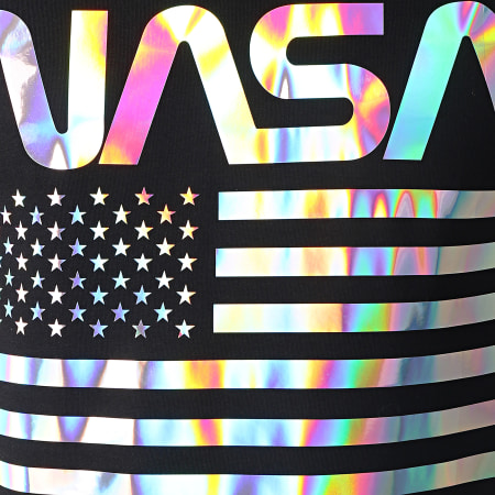 NASA - Maglietta Iridescente USA Nero