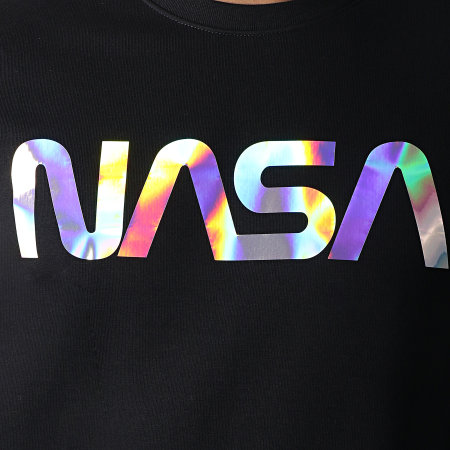 NASA - Sweat Crewneck Iridescent Worm Logo Noir