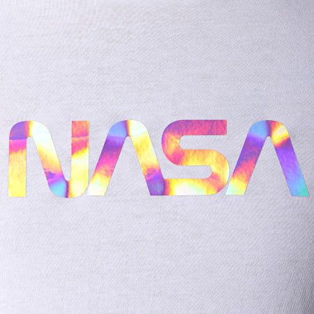 NASA - Tee Shirt Iridescent Skid Blanc