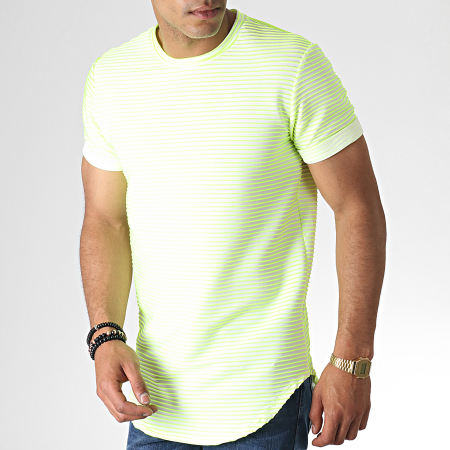 Uniplay - Tee Shirt Oversize 401 Blanc Jaune Fluo