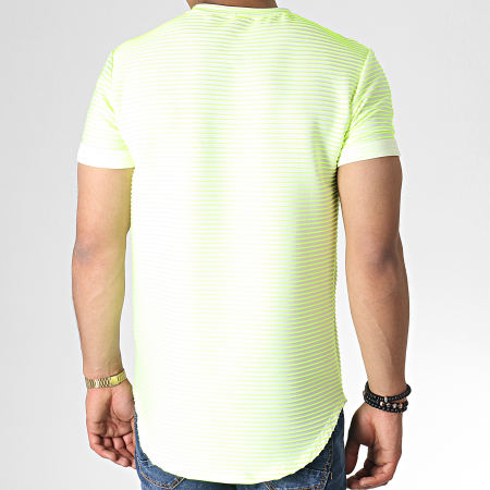 Uniplay - Tee Shirt Oversize 401 Blanc Jaune Fluo