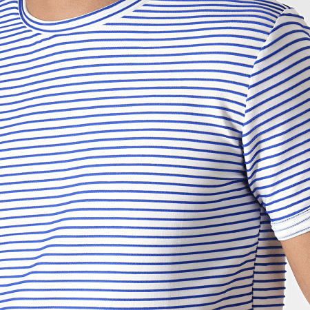 Uniplay - Tee Shirt Oversize 401 Blanc Bleu Roi