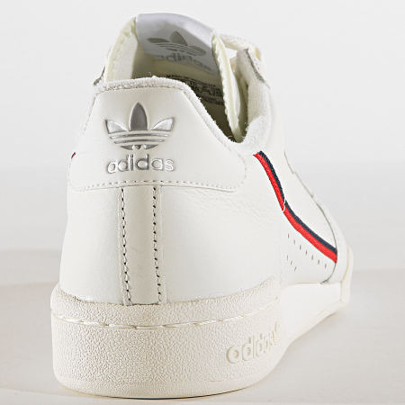Adidas Originals - Baskets Continental 80 B41680 Beige Off White Scarlet