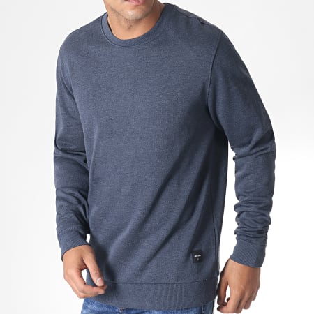 Only And Sons - Sweat Crewneck Winston Bleu Marine Chiné