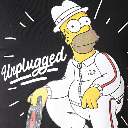 The Simpsons - Tee Shirt Unplugged Noir