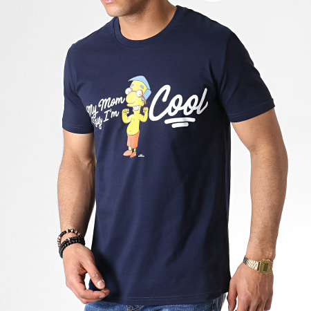 The Simpsons - Tee Shirt I'm Cool Bleu Marine
