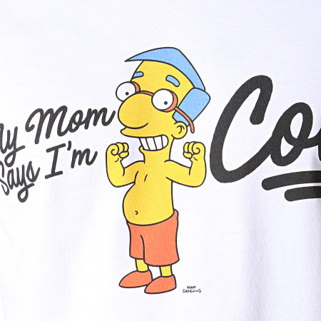 The Simpsons - Tee Shirt I'm Cool Blanc