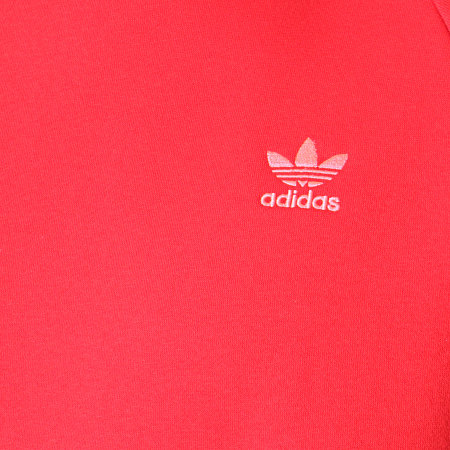 Adidas Originals - Sweat Crewneck Avec Bandes EJ9693 Rouge Corail Fluo