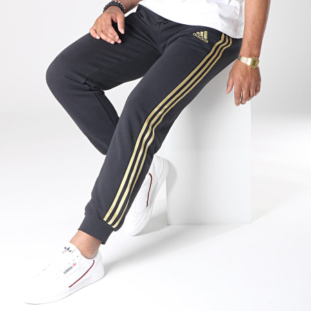 Adidas Sportswear - Pantalon Jogging A Bandes Real Madrid DX7865 Noir Doré