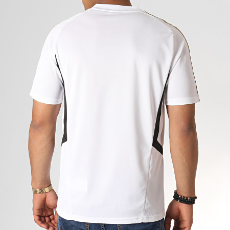 Adidas Sportswear - Tee Shirt De Sport A Bandes Real DX7849 Blanc Doré