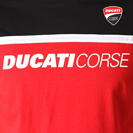 Ducati - Tee Shirt Contrast Yoke 36004 Noir Blanc Rouge