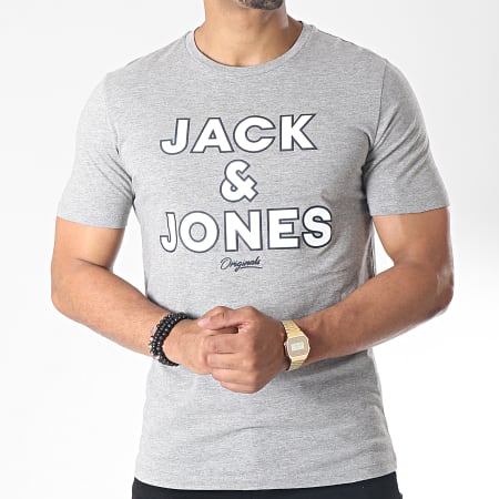 Jack And Jones - Tee Shirt Southern Gris Chiné