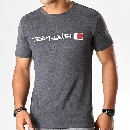 Teddy Smith - Tee Shirt Tclip Gris Anthracite Chiné