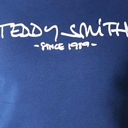 Teddy Smith - Sweat Capuche Siclass Bleu Blanc