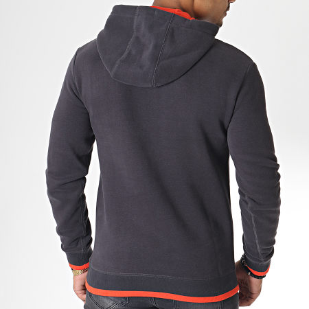 Teddy Smith - Sweat Capuche Siclass Gris Anthracite Rouge
