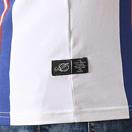 KZR - Tee Shirt 89083 Blanc Bleu Marine