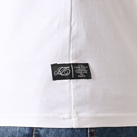 KZR - Tee Shirt Strass 89062 Blanc Argenté Doré