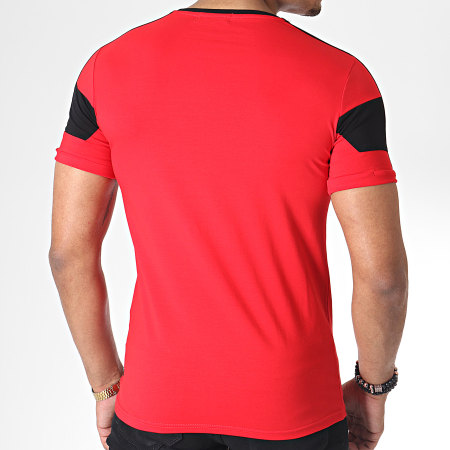 KZR - Tee Shirt A Bandes 89069 Rouge Noir