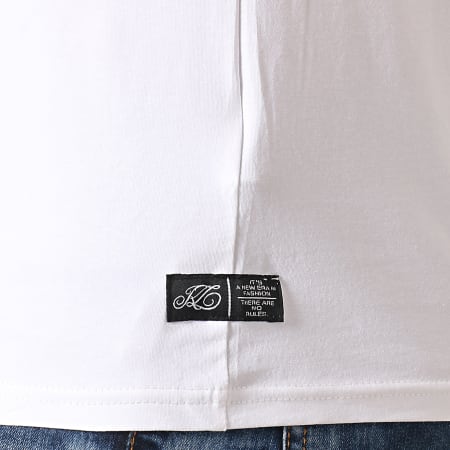 KZR - Tee Shirt A Bandes 89069 Blanc Noir