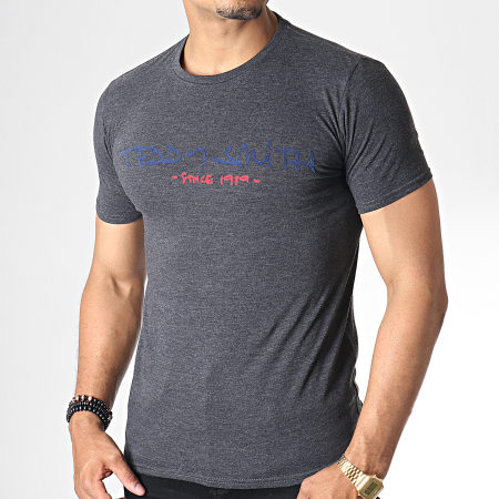 Teddy Smith - Tee Shirt Ticlass 2 Gris Anthracite Chiné