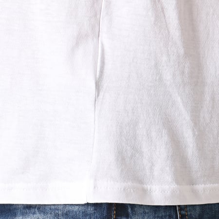 Brave Soul - Tee Shirt Poche Davon Blanc Bleu Foncé