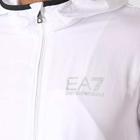 EA7 Emporio Armani - Veste Zippée Capuche 8NPB04-PNN7Z Blanc