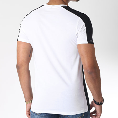 NASA - Tee Shirt A Bandes Bicolore Admin 2 Blanc Noir