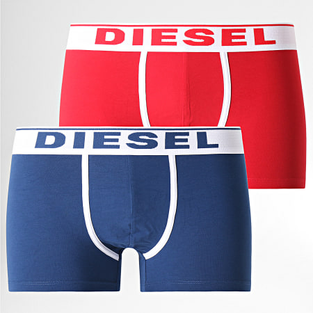 Diesel - Lot De 2 Boxers Damien 00SMKX-0JKKC Bleu Rouge