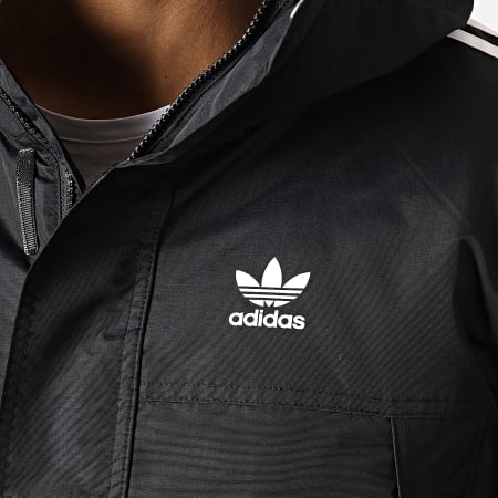 Adidas Originals - Parka A Bandes Padde ED5834 Noir