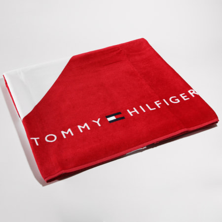 Tommy Hilfiger - Serviette De Plage 0023 Blanc Bleu Marine Rouge