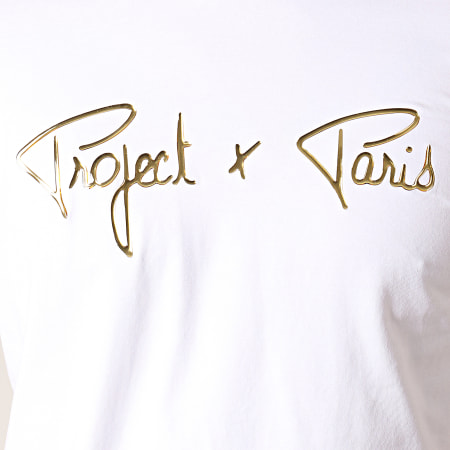 Project X Paris - Tee Shirt 1910053 Blanc Doré