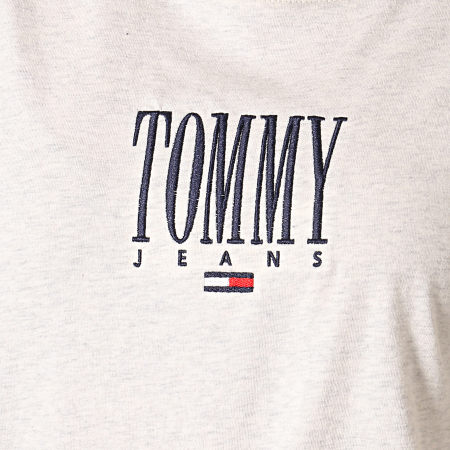 Tommy Jeans - Tee Shirt Femme Embroidery Graphic 6721 Gris Clair Chiné