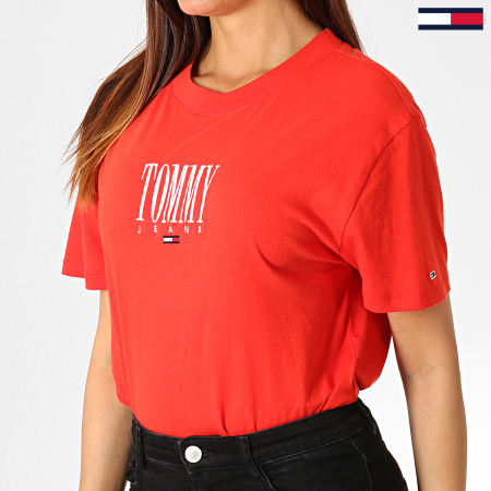 Tommy Jeans - Tee Shirt Femme Embroidery Graphic 6721 Rouge 