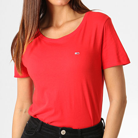 Tommy Hilfiger - Tee Shirt Femme Soft Jersey 6901 Rouge