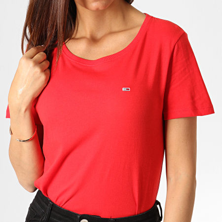 Tommy Hilfiger - Tee Shirt Femme Soft Jersey 6901 Rouge