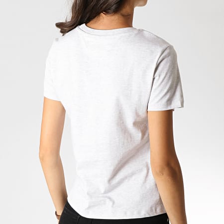 Tommy Jeans - Tee Shirt Femme Corp Logo 7029 Gris Clair Chiné