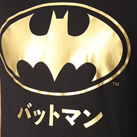 DC Comics - Camiseta Batman Japón Negro Oro
