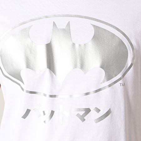 DC Comics - Tee Shirt Batman Japan Blanc Argenté