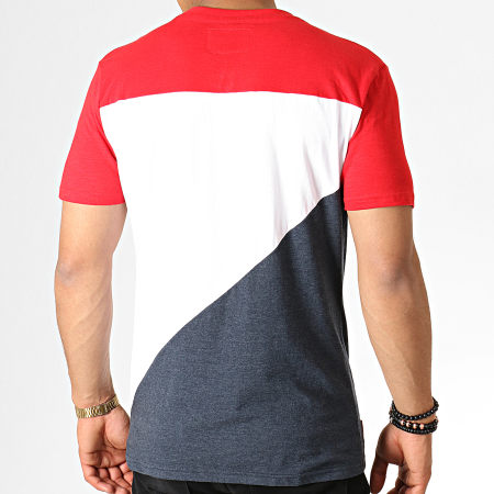 Geographical Norway - Tee Shirt Jriche Gris Anthracite Chiné Blanc Rouge