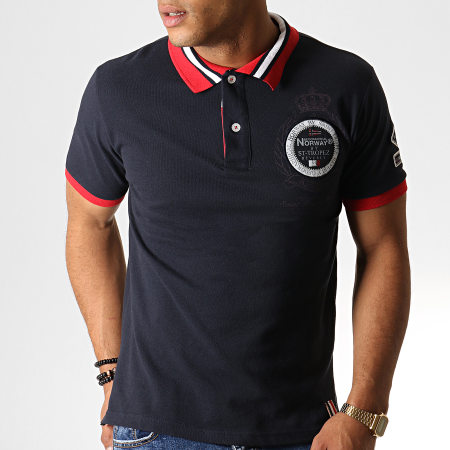 Geographical Norway - Polo Manches Courtes Korrens Bleu Marine