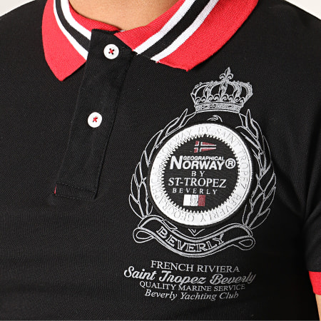 Geographical Norway - Polo Manches Courtes Korrens Noir