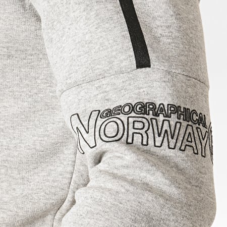 Geographical Norway - Veste Zippée Capuche Freestyle Gris Chiné