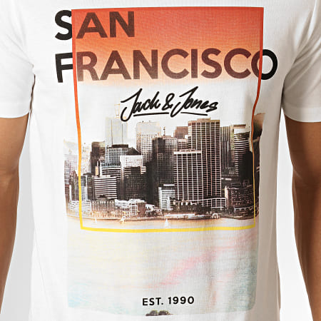 Jack And Jones - Tee Shirt Cool City Blanc