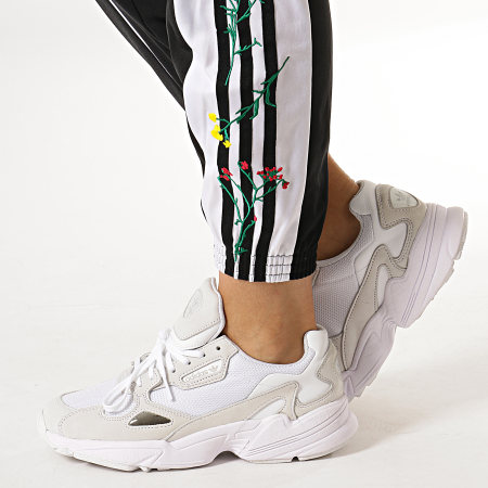 Adidas Originals - Pantalon Jogging Femme Avec Bandes ED4778 Noir Blanc Floral