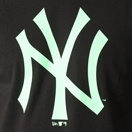 New Era - Tee Shirt MLB Core Neon Logo 12070294 Noir Vert Fluo